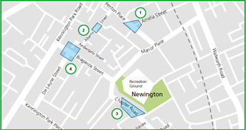 Newington Pocket Parksmap